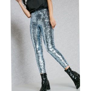 NWT Topshop Joni Moto Sequin Jeans